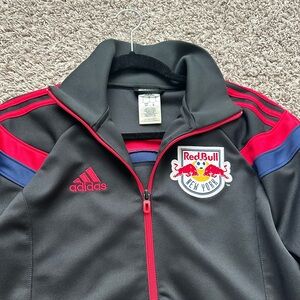 Adidas Jacket York Red Bull Black Anthem Track Mens Size small